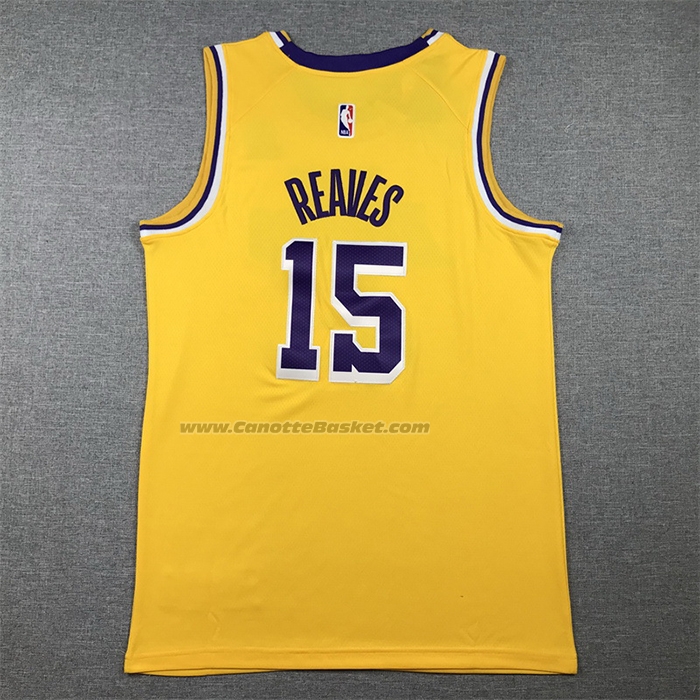 Maglia Los Angeles Lakers Austin Reaves #15 Icon 2022-23 Giallo